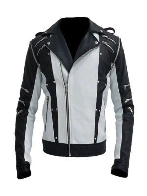 Michael Jackson White & Black Pepsi Leather Jacket