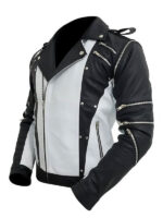 Michael Jackson White & Black Pepsi Leather Jacket