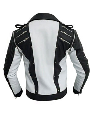 Michael Jackson White & Black Pepsi Leather Jacket