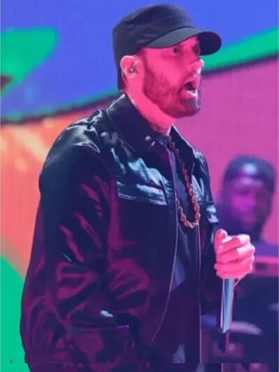 MTV Music Awards Eminem Black Leather Jacket