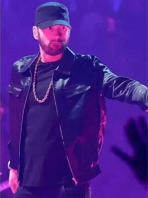 MTV Music Awards Eminem Black Leather Jacket