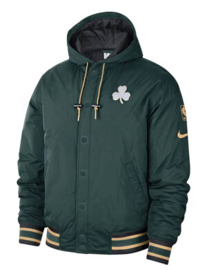 NBA Boston Celtics Hooded Green Bomber Jacket