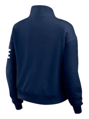 New England Patriots Erin Andrews Quarter-Zip Blue Jacket