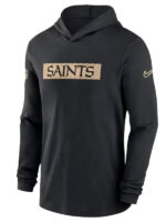 New Orleans Saints Sideline Black Pullover Hoodie
