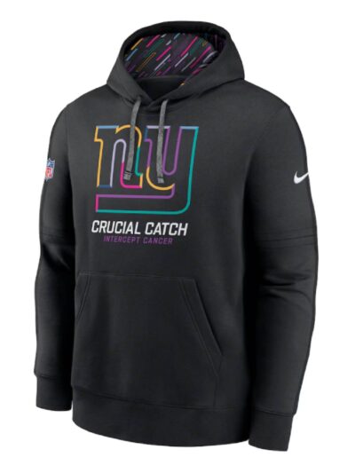 New York Giants NFL Crucial Catch Black Pullover Hoodie