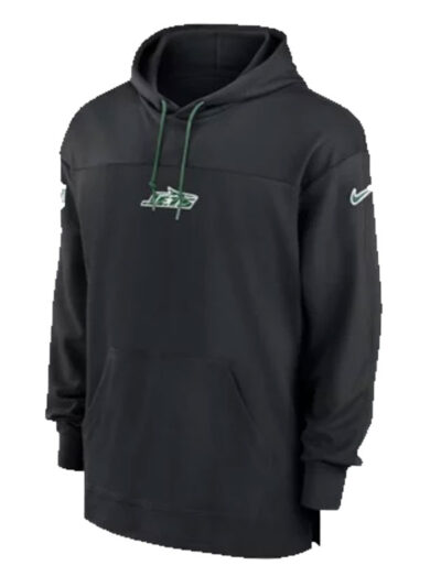 New York Jets NFL Sideline Black Pullover Hoodie