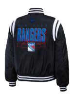 New York Rangers 2024 Stadium Series Black Bomber Jacket