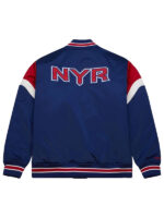 New York Rangers Heavyweight Blue Satin Jacket