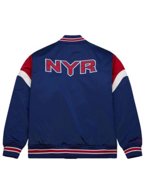 New York Rangers Heavyweight Blue Satin Jacket