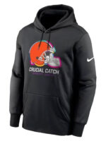 NFL Cleveland Browns Crucial Catch Black Pullover Hoodie