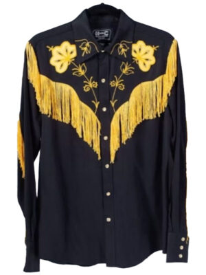 Noel Fielding 2024 Taos Yellow Fringe Shirt