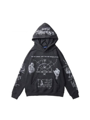 not-afraid-of-darknes-retro-skull-graffiti-printed-hoodie