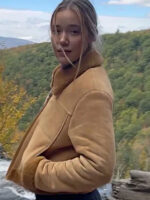 Olivia Ponton Brown Shearling Suede Jacket