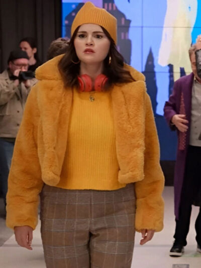 Only Murders in the Building S04 Selena Gomez Yellow Fur Jacket