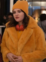 Only Murders in the Building S04 Selena Gomez Yellow Fur Jacket