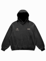 Organic Starboy Logo Oversized Black Pullover Hoodie