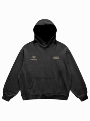 Organic Starboy Logo Oversized Black Pullover Hoodie