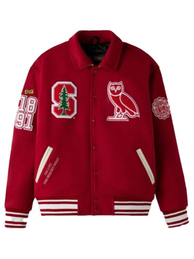 OVO 2024 Campus Stanford Red Varsity Jacket