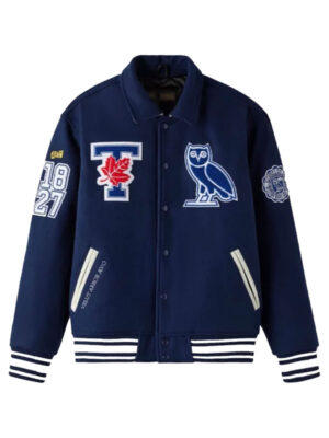 OVO Campus Toronto Navy Wool Varsity Jacket