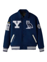 OVO Campus Yale Blue Wool Varsity Jacket