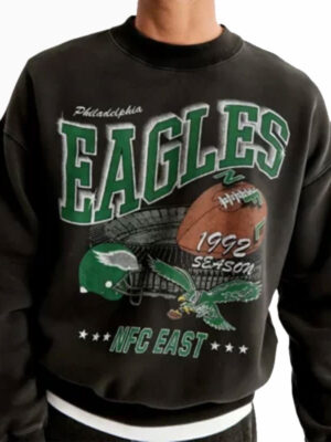 Philadelphia Eagles Abercrombie Black Crew Sweatshirt