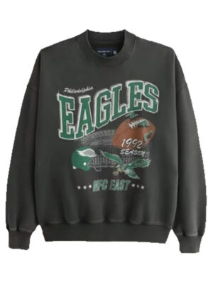 Philadelphia Eagles Abercrombie Black Crew Sweatshirt