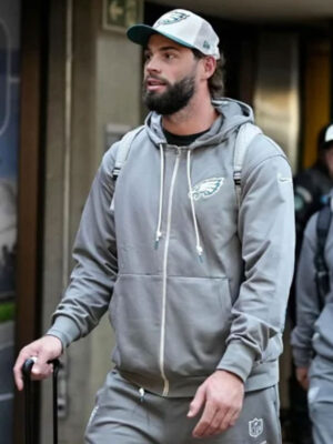 Philadelphia Eagles NFL Grey Zip-Up Hoodie