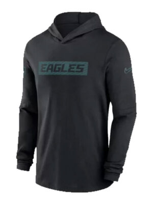 Philadelphia Eagles NFL Sideline Black Pullvoer Hoodie