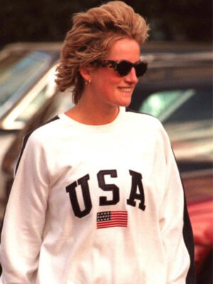 Princess Diana USA White Oversized Sweatshirt