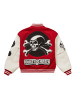 Red Wool & Leather Supreme Bounty Hunter Varsity Jacket