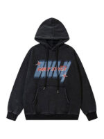 Retro Graphic Daily Style Pullover Hoodie