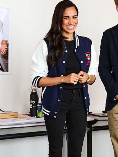 Robert Clack Meghan Markle Wool Letterman Jacket