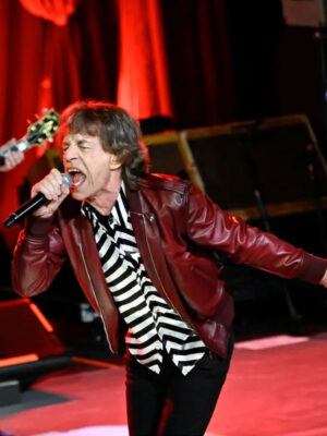 Rolling Stone Mick Jagger Bomber Leather Jacket