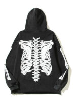 Saint Skeleton Oversized Black Pullover Hoodie