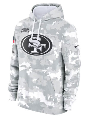 Salute to Service 2024 San Francisco 49ers Grey Camo Hoodie