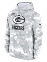 Salute to Service Green Bay Packers Grey Camo Hoodie