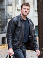 Sam Worthington Black Leather Jacket
