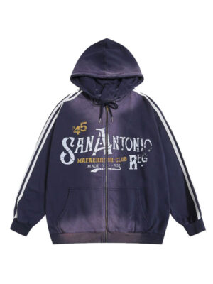 San Antonio Sports Club Strip Zip-Up Hoodie