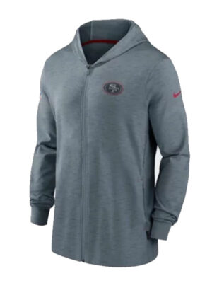 San Francisco 49ers Gray Sideline Zip-Up Hoodie