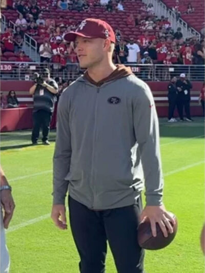 San Francisco 49ers Gray Sideline Zip-Up Hoodie