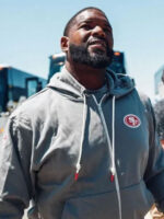 San Francisco 49ers NFL Grey Zip-Up Hoodie