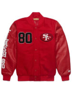 San Francisco Jerry Rice GOAT Red Varsity Jacket