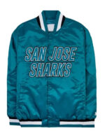 San Jose Sharks Blue Varsity Jacket