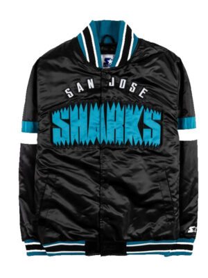 San Jose Sharks NHL Black Varsity Jacket