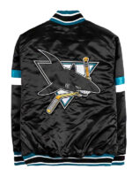 San Jose Sharks NHL Black Varsity Jacket