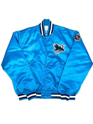 San Jose Sharks NHL Blue Starter Bomber Jacket