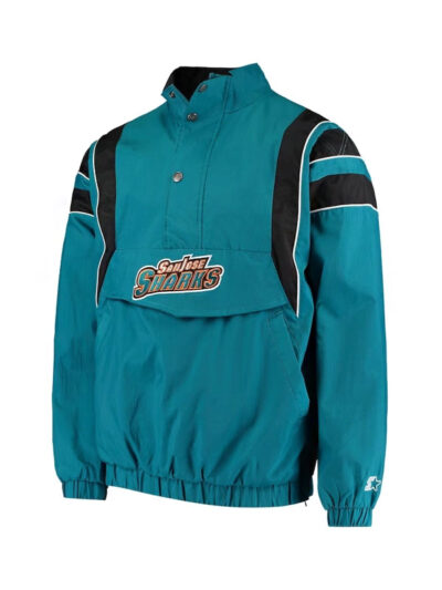 San Jose Sharks Starter Quarter-Zip Jacket