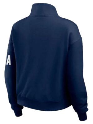 Seattle Seahawks Erin Andrews Quarter-Zip Blue Jacket