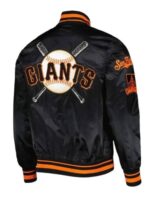 SF Giants Mash Up Black Satin Jacket