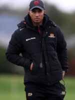 Solomona Paraki Coach Farah Palmer Cup Match Black Jacket